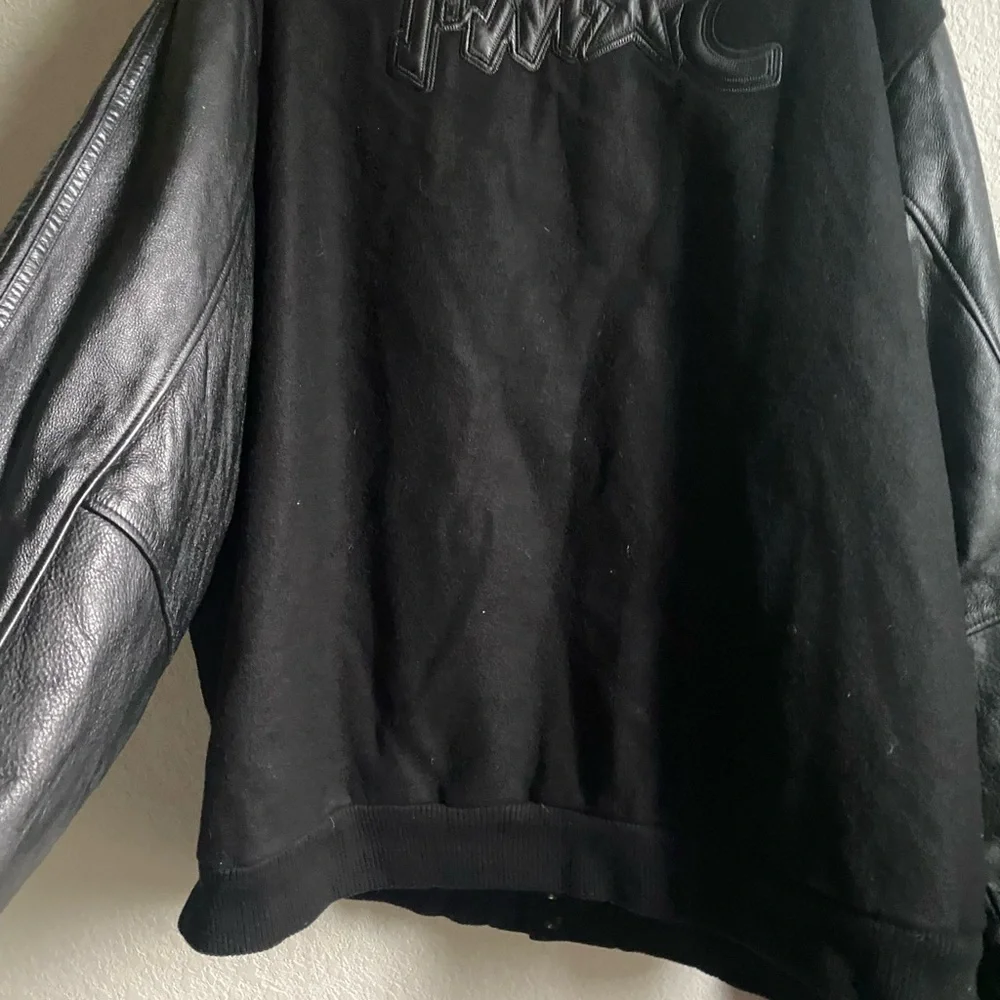 Rare Adidas Tracy McGrady Iconic Vintage Wool Leather Varsity Bomber Jacket 2XT